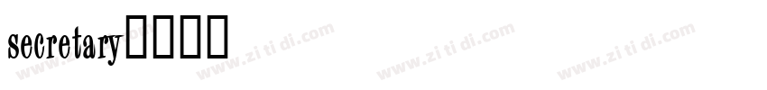 secretary字体转换