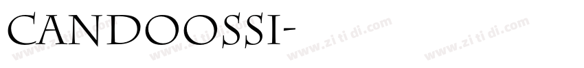 CandooSSi字体转换