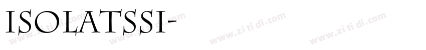 IsolatSSi字体转换