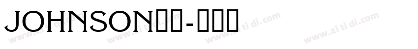 JOHNSON字体字体转换