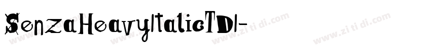 SenzaHeavyItalicTDI字体转换