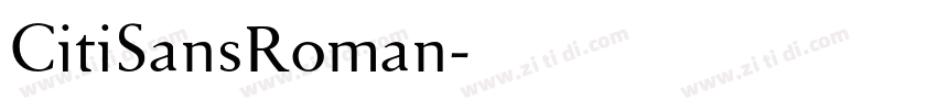 CitiSansRoman字体转换