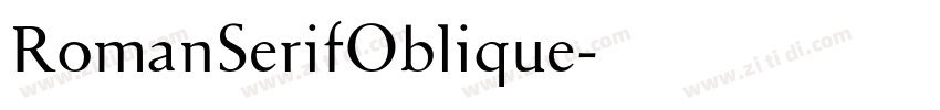 RomanSerifOblique字体转换