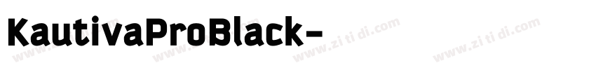 KautivaProBlack字体转换