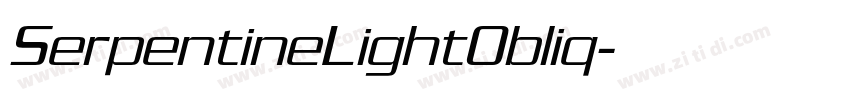 SerpentineLightObliq字体转换