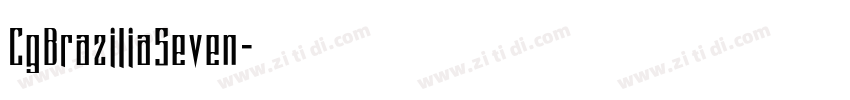 CgBraziliaSeven字体转换