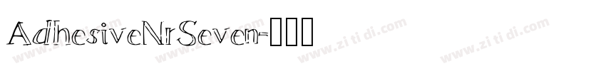 AdhesiveNrSeven字体转换