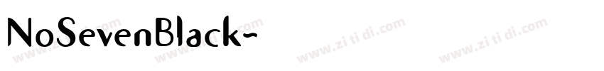 NoSevenBlack字体转换