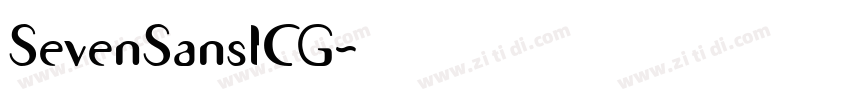 SevenSansICG字体转换