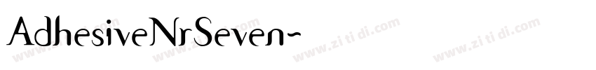 AdhesiveNrSeven字体转换