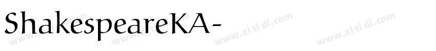 ShakespeareKA字体转换