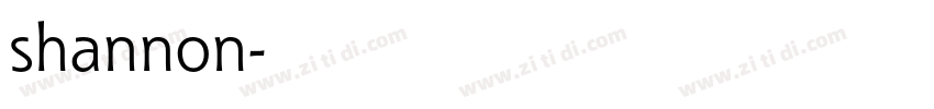 shannon字体转换