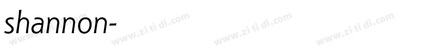 shannon字体转换