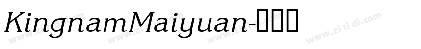 KingnamMaiyuan字体转换
