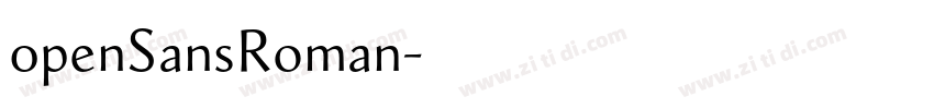 0penSansRoman字体转换