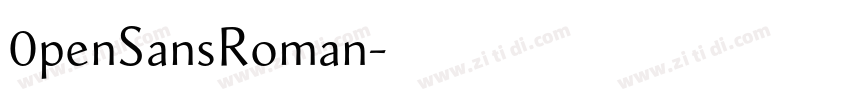 0penSansRoman字体转换