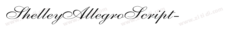 ShelleyAllegroScript字体转换