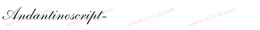 Andantinoscript字体转换