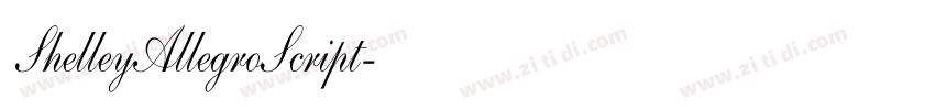 ShelleyAllegroScript字体转换