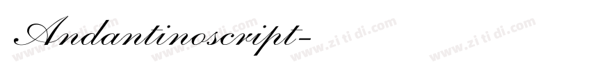 Andantinoscript字体转换