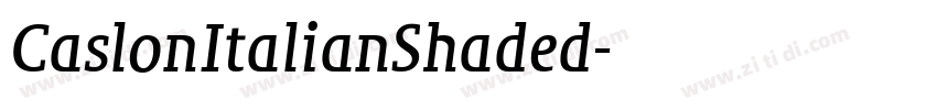 CaslonItalianShaded字体转换
