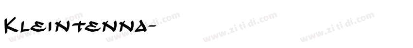Kleintenna字体转换