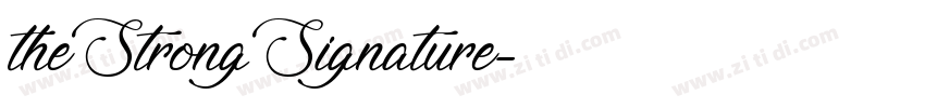 theStrongSignature字体转换