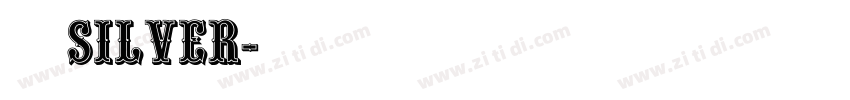 像素silver字体转换