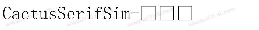 CactusSerifSim字体转换