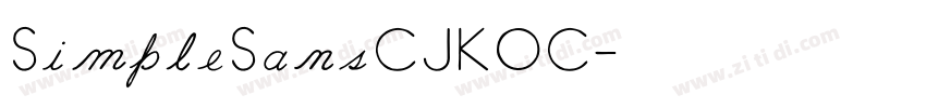 SimpleSansCJKOC字体转换