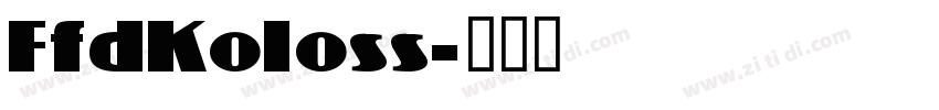 FfdKoloss字体转换