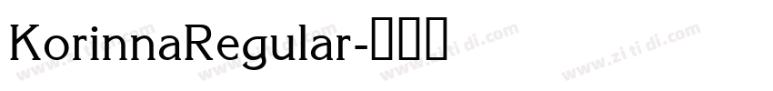 KorinnaRegular字体转换