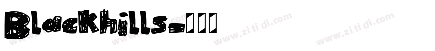 Blackhills字体转换