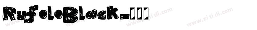 RufoloBlack字体转换