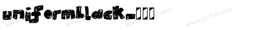 uniformblack字体转换