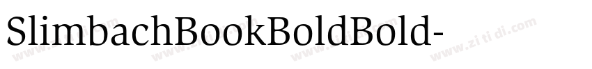 SlimbachBookBoldBold字体转换