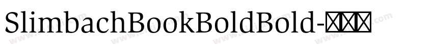 SlimbachBookBoldBold字体转换