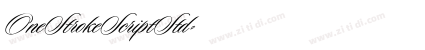 OneStrokeScriptStd字体转换