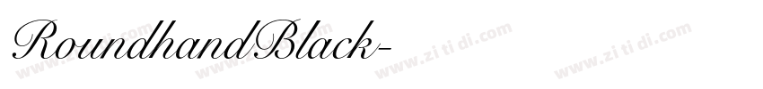 RoundhandBlack字体转换