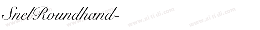 SnelRoundhand字体转换