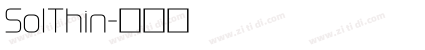 SolThin字体转换