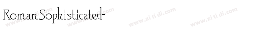 RomanSophisticated字体转换