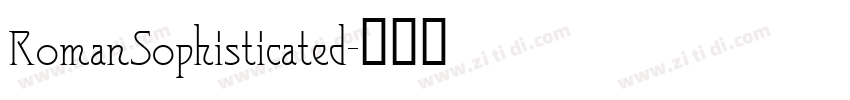 RomanSophisticated字体转换