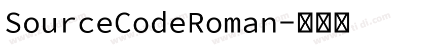 SourceCodeRoman字体转换