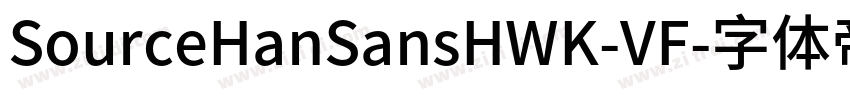 SourceHanSansHWK-VF字体转换