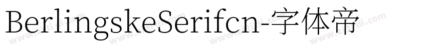 BerlingskeSerifcn字体转换