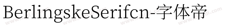 BerlingskeSerifcn字体转换