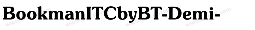 BookmanITCbyBT-Demi字体转换