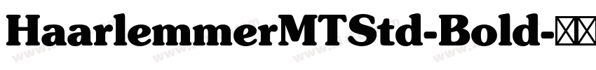 HaarlemmerMTStd-Bold字体转换