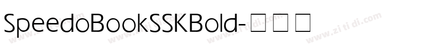 SpeedoBookSSKBold字体转换